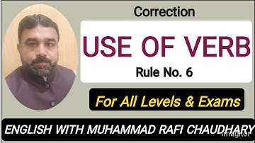 Sentence Correction for Competitive Exams |Correction of Verb | English with Muhammad Rafi Chaudhary