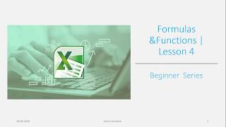 Formulas and Functions in Excel | Lesson 4 (Excel for Beginners)