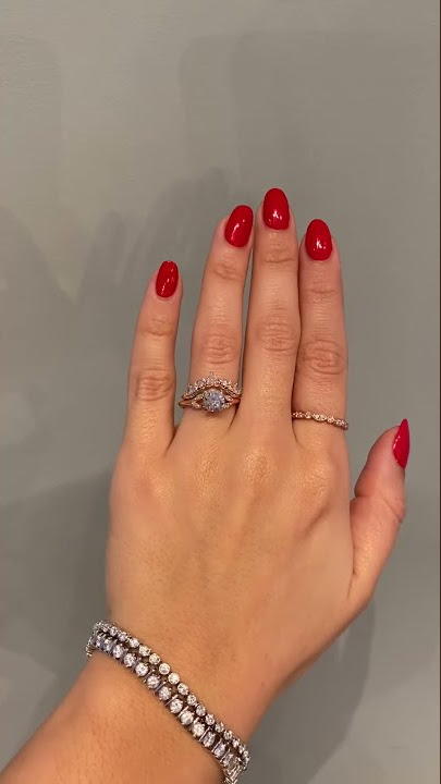 Multi-Shaped Diamonds in Rose Gold Wedding Ring Set with 1 Carat Round Diamond - Adamaris & Tempest