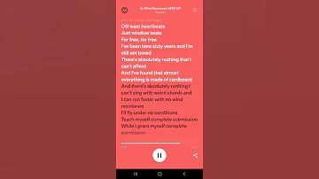 No Wind Resistance Sped Up Lyrics 