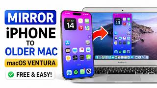 How to Mirror iPhone to ANY Older Macbook (macOS Monterey & Ventura) – FREE & Easy! (2026)
