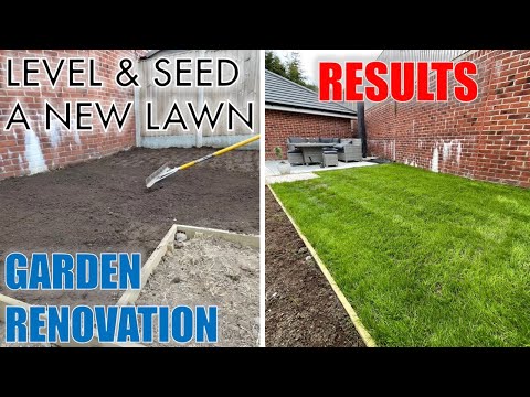 How To LEVEL And SEED A NEW LAWN From Scratch - Start To Finish!