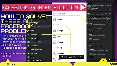 How to arrange Facebook page tabs| Why youtube tab is not showing in facebook page in android