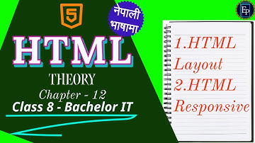HTML chapter 12 (Theory)  | Master HTML: The Best Course for Web Development in Nepali Language.