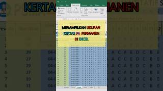 Mendanilkan Ukuran F4 Permanen Di Excel excel exceltutorial kreasiguru