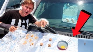 COOKING FOOD ON A CAR! *100+ DEGREES*