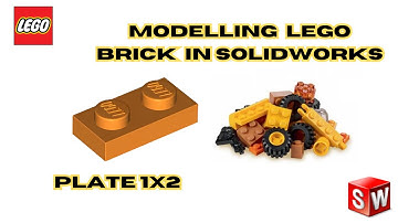 #4 PLATE 1X2 - BUILDING LEGO in SOLIDWORKS |💻 Modelling LEGO BRICK in solidworks