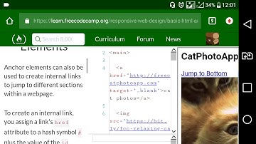 Basic HTML and HTML5 [part11]: Link to internal Sections of a Page with Anchor Elements