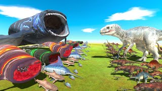 Bloop War - Indominus Rex Dinosaurs or Bloop Who is Stronger?