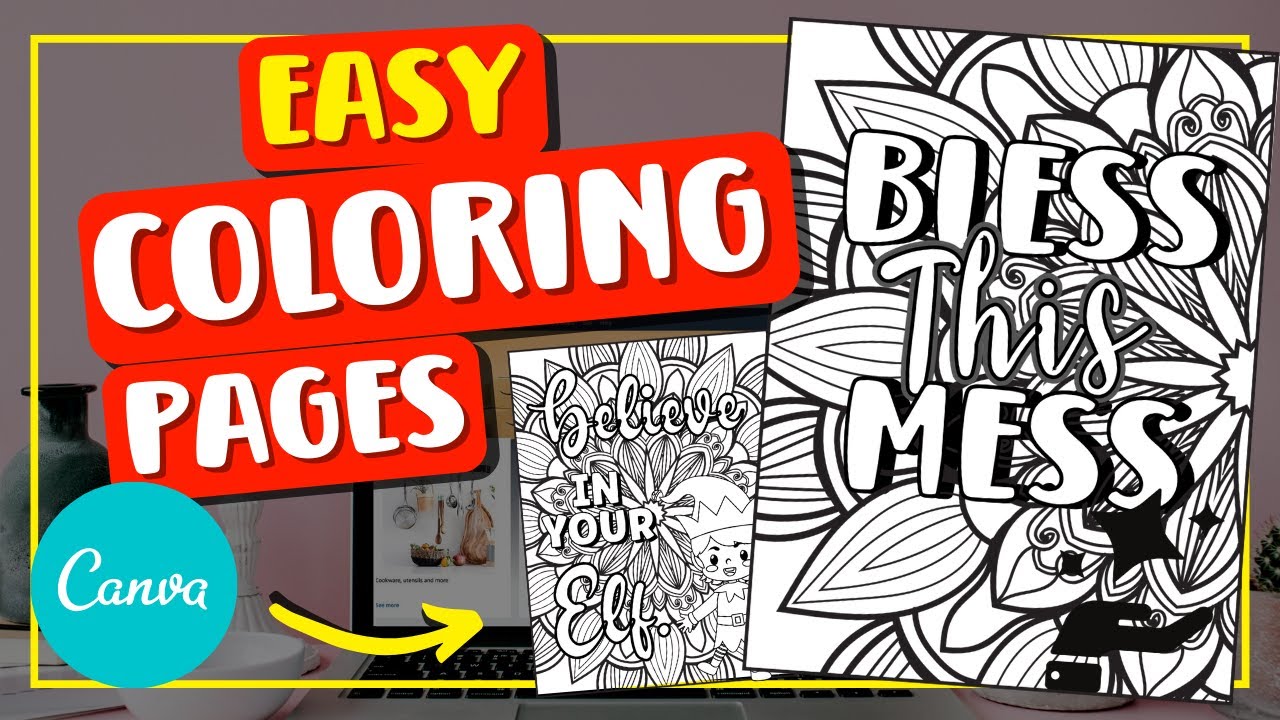 How To Create Digital Coloring Pages In Canva To Sell Online YouTube