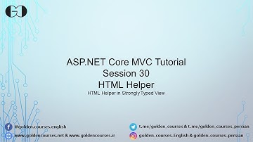 HTML Helper in Strongly Typed View – Session 30