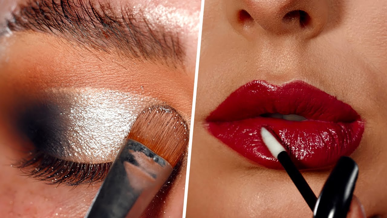 Silver Glitter Smokey Eye Makeup Tutorial