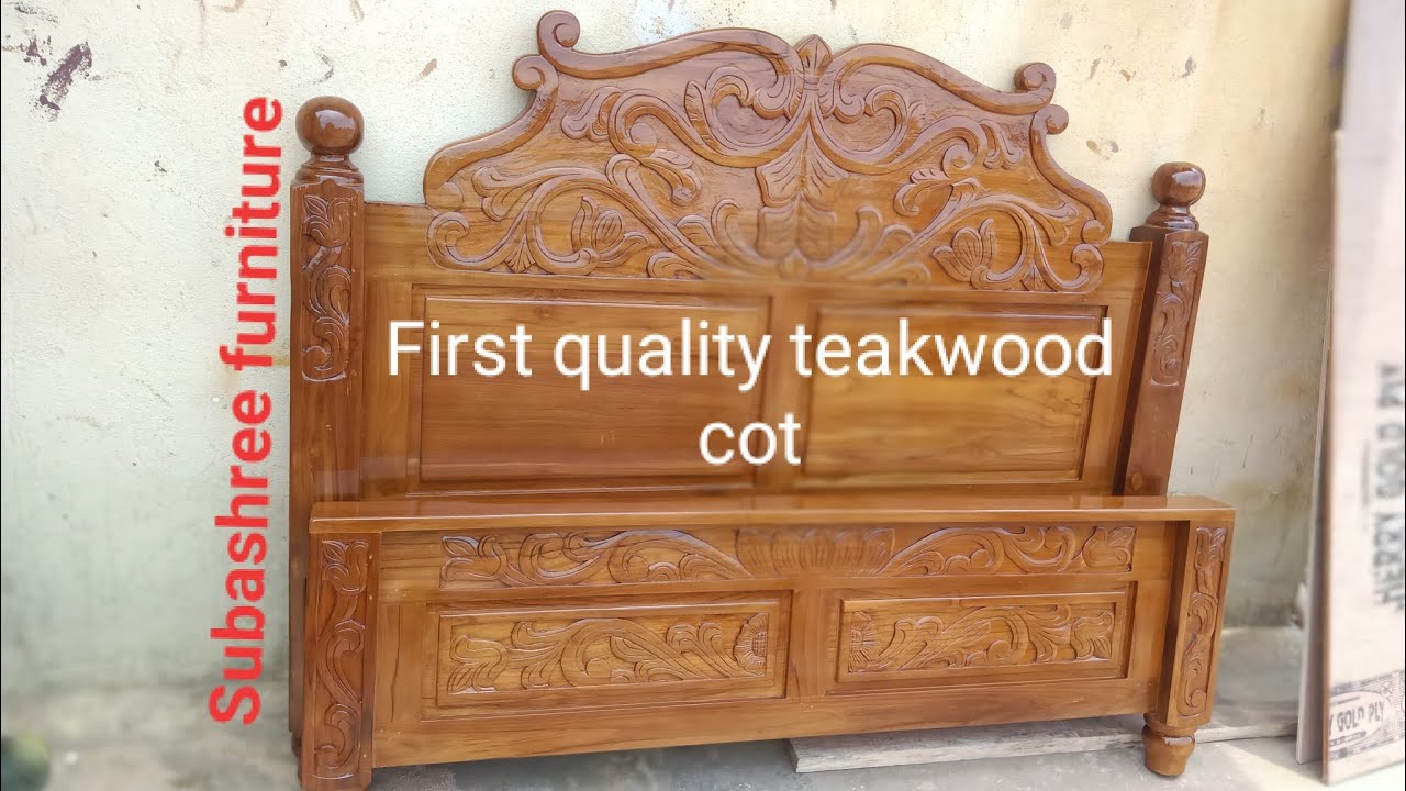 teak wood cot model