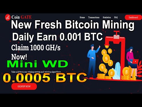 New Bitcoin Cloud Mining | Signup Bonus 1000Gh/s Free | Earn Free | EarnCryptoCoin | 2020 | Coingate