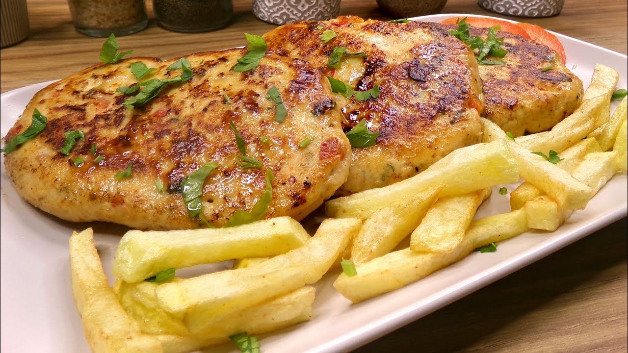Ζουμερά 💯🔥Μπιφτέκια Κοτόπουλου 🍔🍺 Ελαφριά, αρωματικά και πολύ νόστιμα!