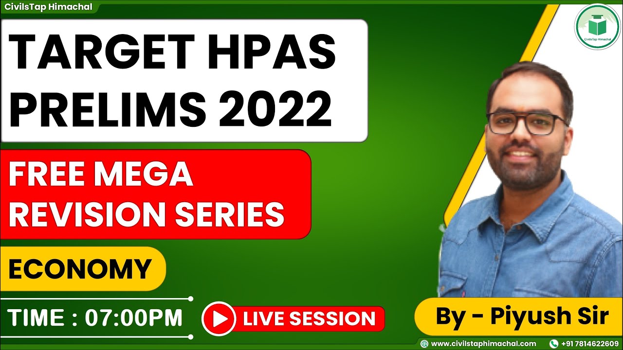 Target HPAS Prelims 2022 | Mega Revision Series | Economy | Class - 6 | by Piyush Sir