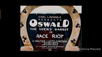 oswald the lucky rabbit in "race riot" (1929 intro colourized) oswald the lucky rabbit in "race riot" (1929 intro colourized)