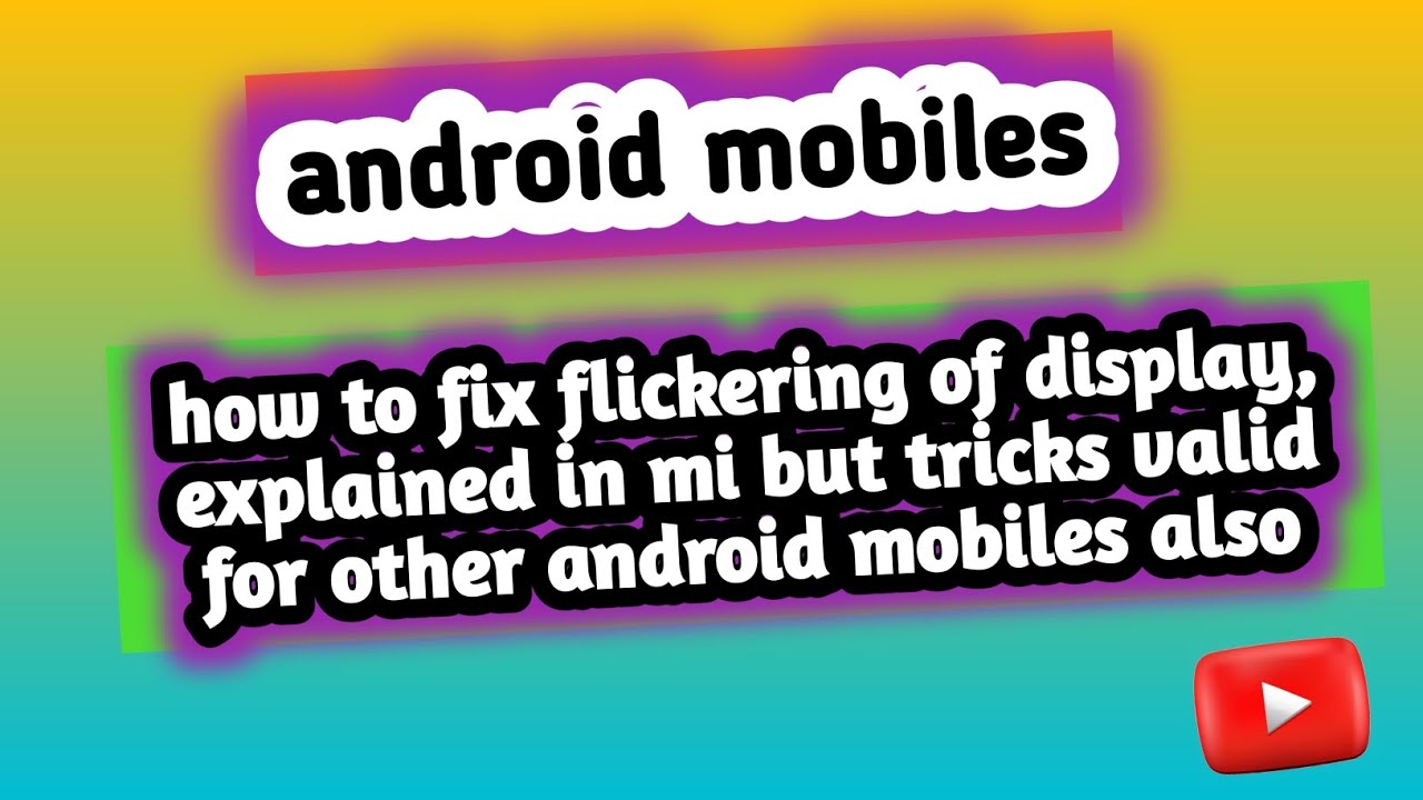 how to fix flickering of display in redmi phone redmi mobile screen