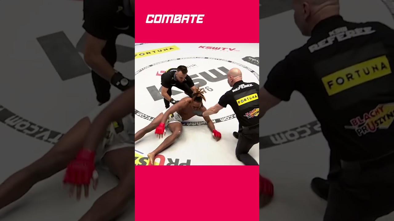 CHUTAÇO NA CABEÇA! REI ARTUR NOCAUTEIA FAVORITO NO KSW 76 | #shorts | Combate.globo