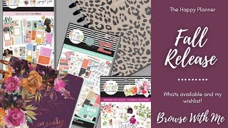 Details Browse With Me | Fall Release Wishlist | The Happy Planner Guide