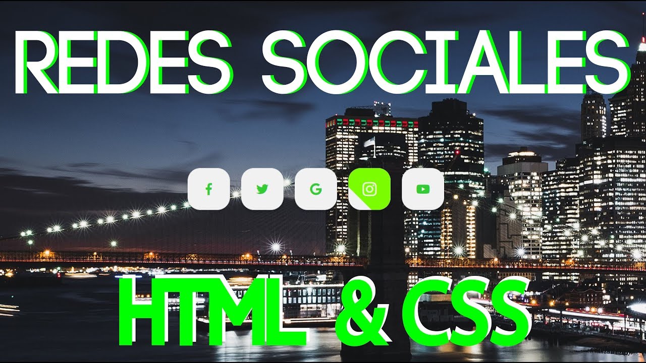 🌐 BOTONES REDES SOCIALES CON HTML Y CSS PROFESIONAL - YouTube