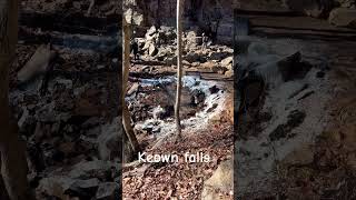 Icy Keown falls on Johns mountain In winter. Underrated hidden gem in north Georgia. #waterfall
