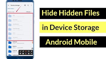 How to Hide Hidden Files in Device Storage Android Mobile?
