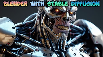 Blender with Stable Diffusion XL Tutorial - Cyborg - img2img