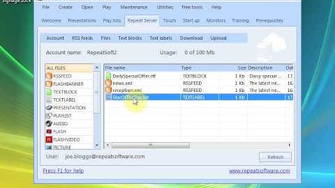 Create Text Labels on RepeatServer.com and use in Repeat Signage software