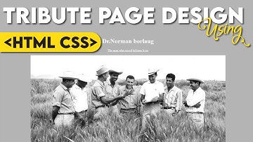 Create a Captivating Tribute Page with HTML CSS | VsCode | ItSolutionToday