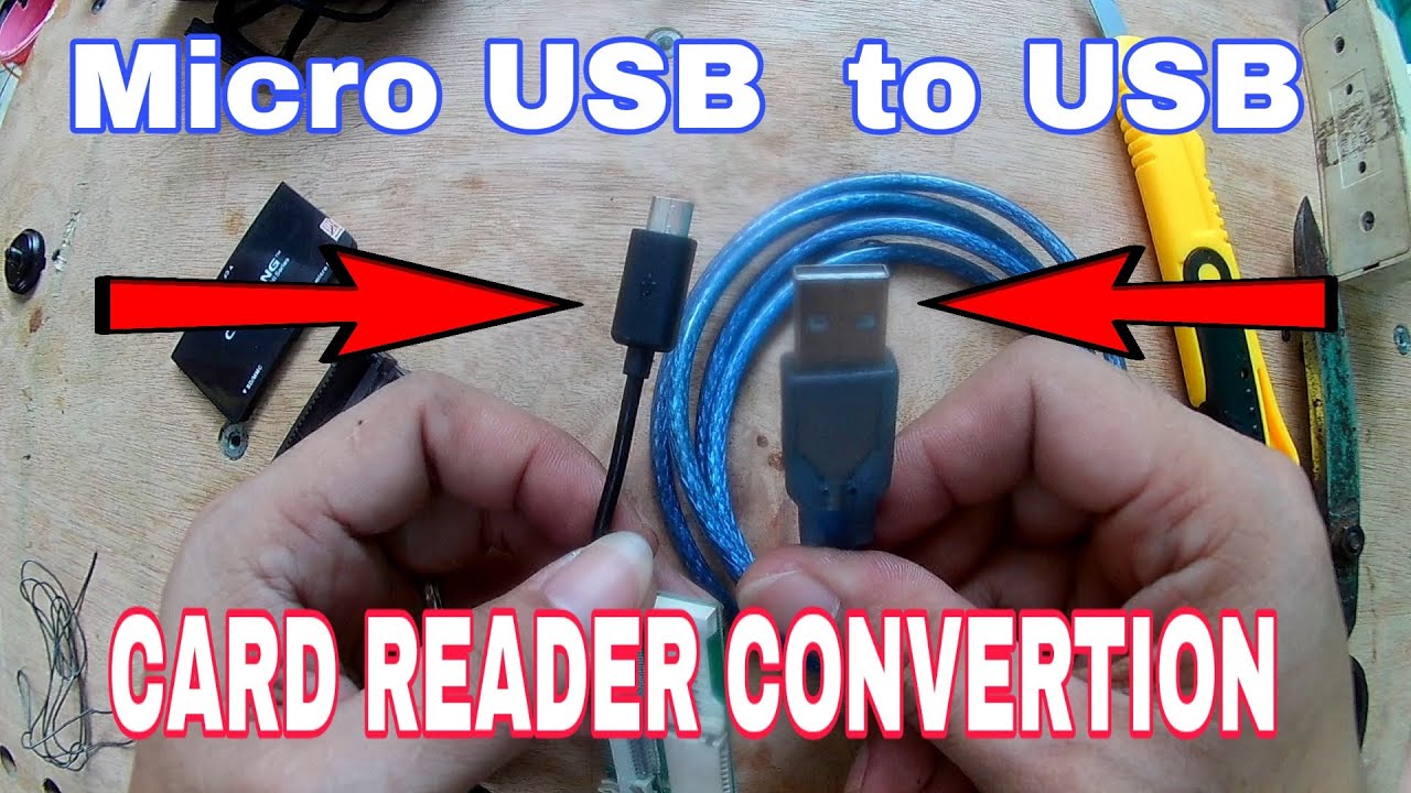 How to convert micro usb to usb type card reader [tagalog] - YouTube