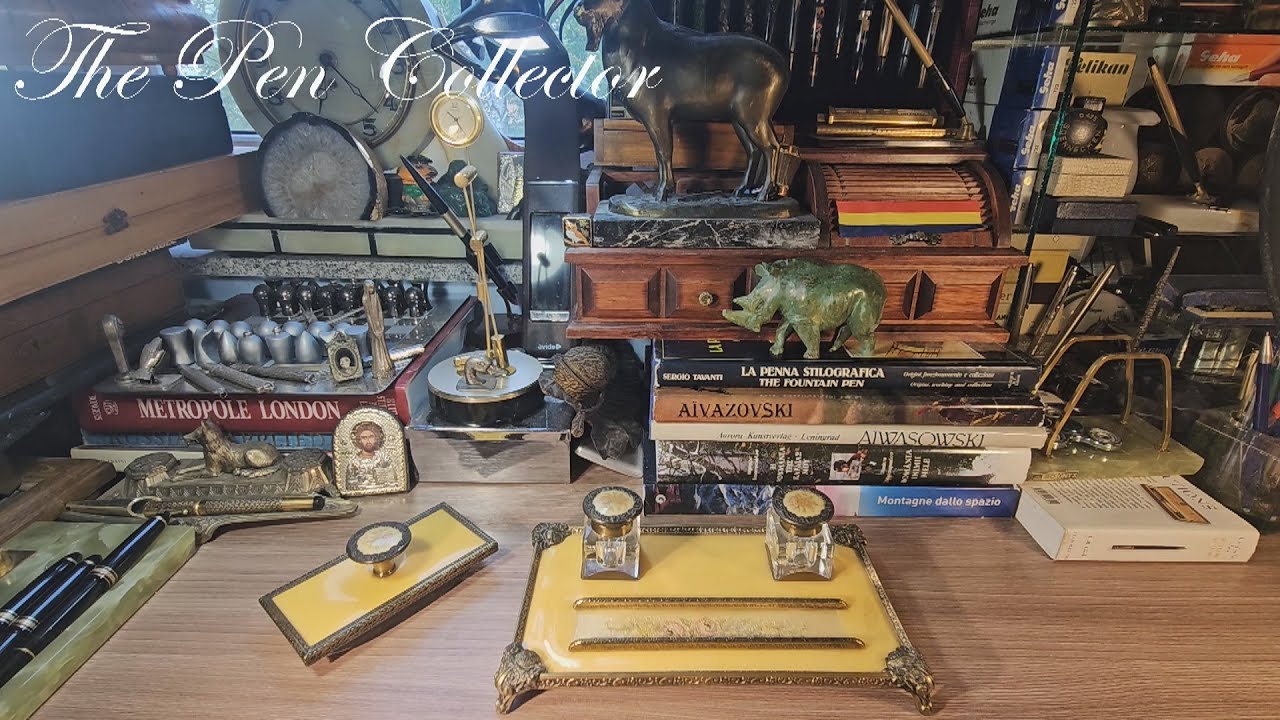 Antique Brass Inkstand Scotland 1930s - YouTube