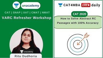 How to Solve Abstract RC Passages with 100% Accuracy | Unacademy CAT4MBA l