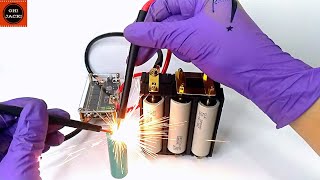 第一次使用小型點焊機 - 使用機車電瓶和鋰電池供電