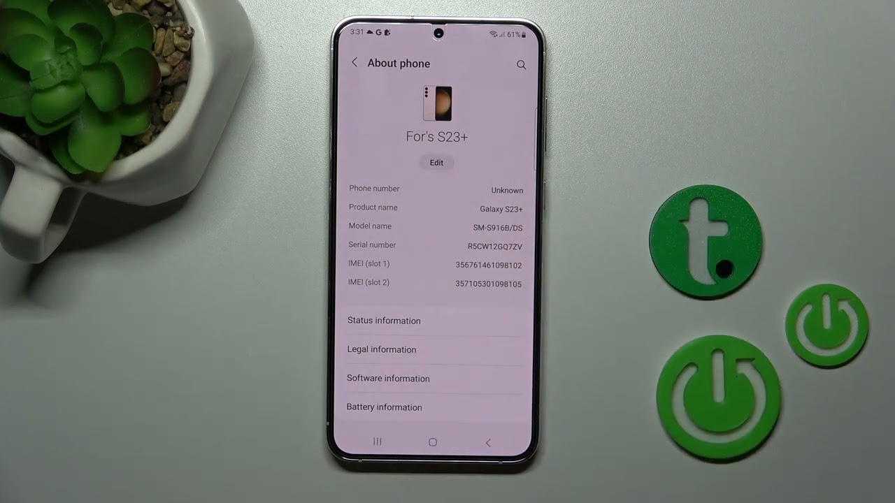 How to Check Phone Model on Samsung Galaxy S23+ / Smartphone