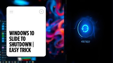 Windows 10 Slide to Shutdown | Easy Shutdown Trick