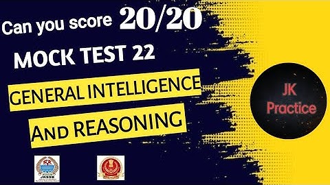 General Intelligence and Reasoning/ Practice Set #jkssbvlw #ssc