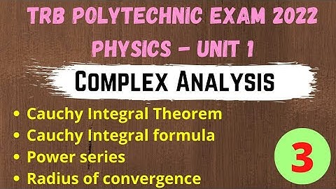 trb polytechnic physics  / complex analysis / trb polytechnic exam