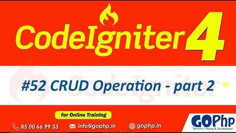 #52 CRUD Operation part 2 | Automatic Models | CodeIgniter 4 Tutorials