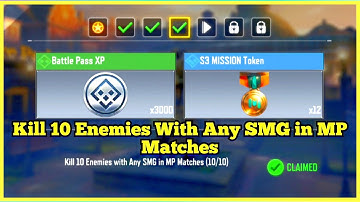 Call Of Duty Mobile Kill 10 Enemies With Any SMG in MP Matches Task Complete