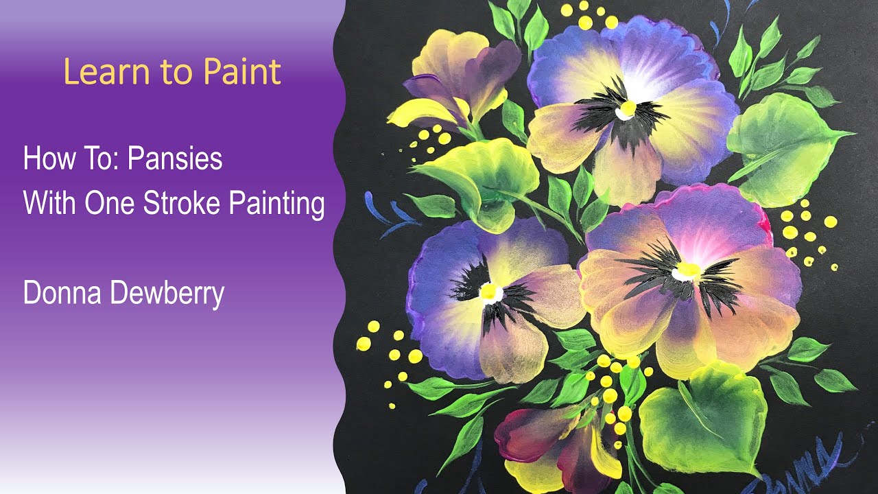 Learn to Paint One Stroke - Relax and Paint With Donna - Floral Wreath  Plate