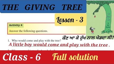 Class 6 English chapter 4 The Giving Tree question answer exp studio yt#trending