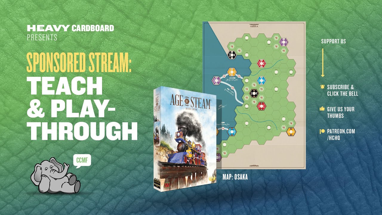 Age of Steam - Osaka - (KS) 5p Teaching & Play-through by Heavy Cardboard