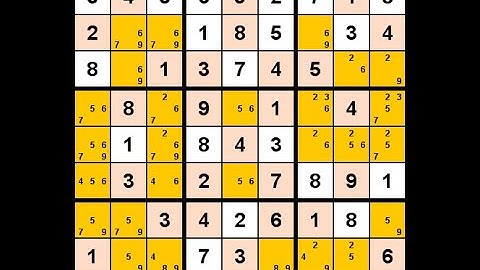 How to Solve Los Angeles Times Sudoku Impossible June 21, 2020 - XY-Wing