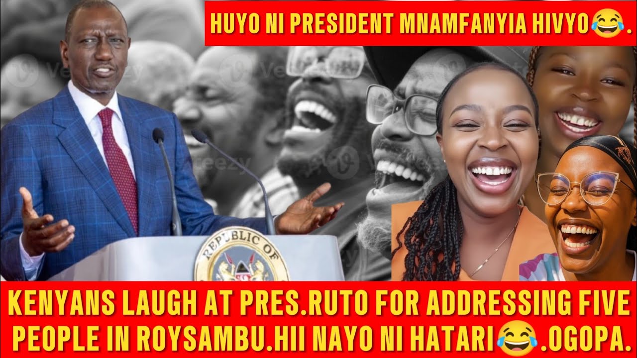 A WHOLE PRESIDENT ADDRESSING FIVE PEOPLE IN ROYSAMBU😂.KENYANS LAUGH;EVIDENT HE USUALLY PAYS CROWD.