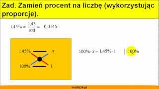 Zamiana Procentu Na Liczbę - Proporcje - Matfiz24.pl Zamiana Procentu Na Liczbę - Proporcje - Matfiz24.pl