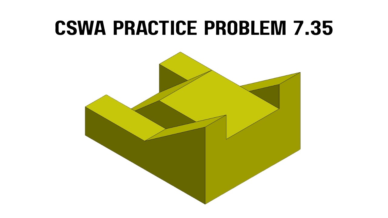 SolidWorks CSWA Practice Problem 7.35 - YouTube