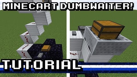 Minecraft: Simple Dumbwaiter/Minecart Elevator! [Tutorial]