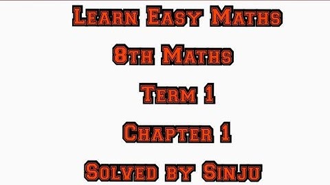 8th Maths Chapter 1 Example 1.11 Samacheer State board Tamil English medium