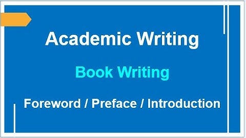 Book Writing - Foreword, Preface, Introduction & their Differences #foreword#preface#introduction#